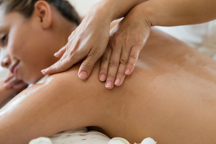 Therapist Giving a Relaxing Back Massage In Pikesville, MD